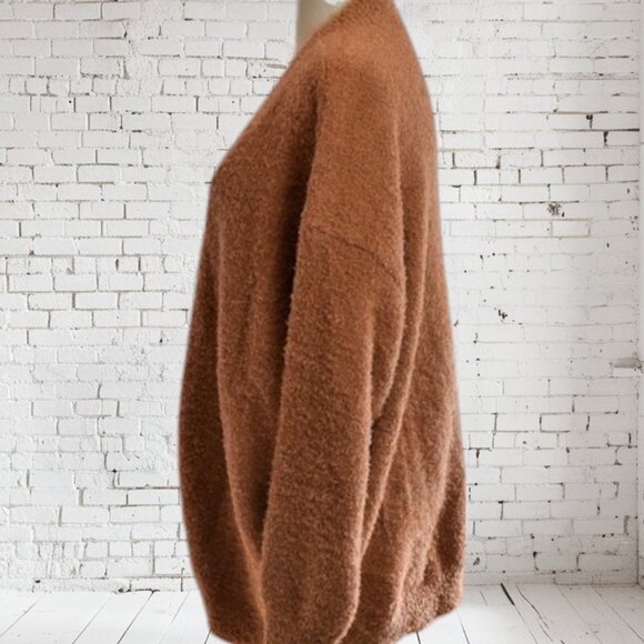 NWT Falls Creek Teddy Cardigan Rust Plus Size 2x 3x - Picture 3 of 4
